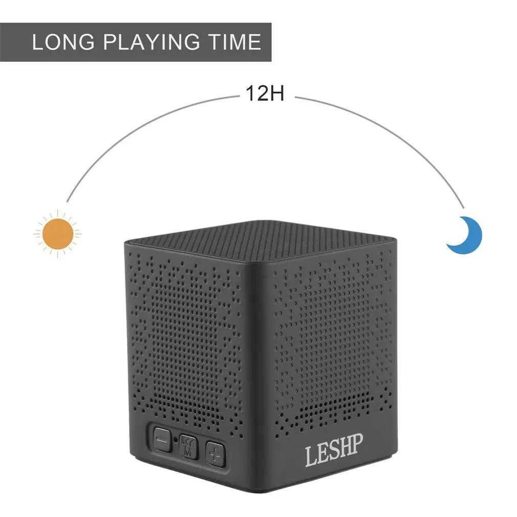 LESHP BM13 Black Square 20HZ-20KHZ Portable Speaker Wireless Speakers V3.0 Built-in 3.7V/800mAh Battery LESHP BM13 Black Square 20HZ-20KHZ Portable Speaker Wireless Speakers V3.0 Built-in 3.7V/800mAh Battery