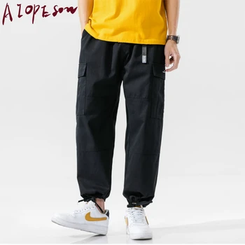 

AIOPESON Mens Overalls Fashion Trend Street Loose Function Retro Streamer Hip Hop Beam Foot Pants Mens Clothing Sports Leisure