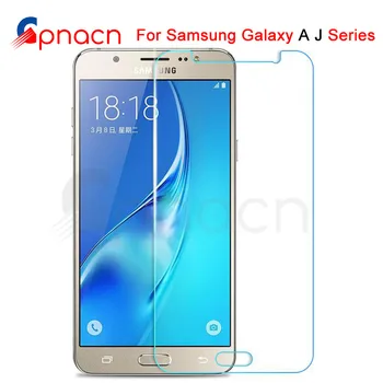 Перейти на Алиэкспресс и купить С уровнем твердости 9H Стекло на samsung Galaxy J3 J5 J7 A3 A5 A7 2015 2016 2017 A6 A8 A9 2018 закаленное Экран протектор Стекло пленка