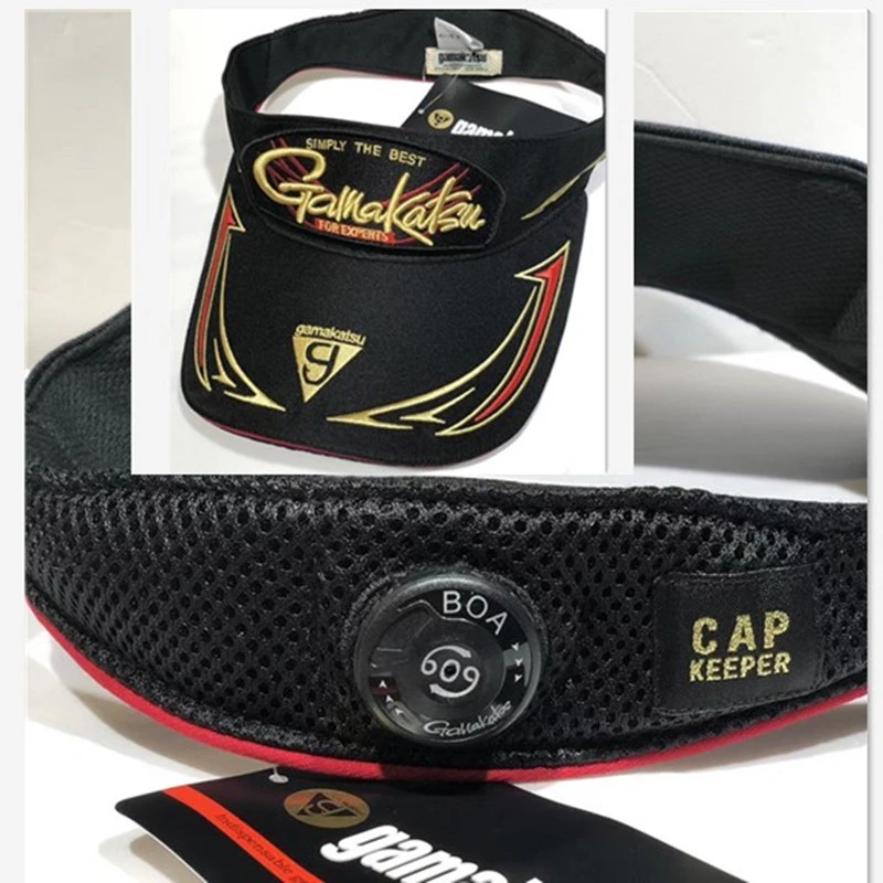 Gamakatsu Visor Cap Sunshade Fishing Cap With Adjustable Button Outdoor Sport Top Air Cap Couple Summer Hiking Cycling Pesca Hat