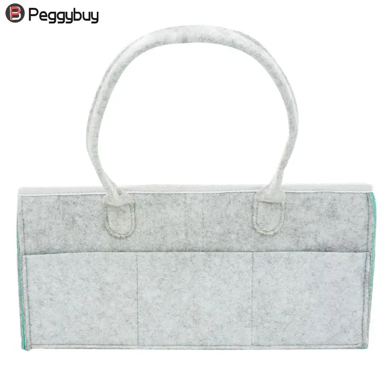 cheap Multi function Felt Baby Diapers Nursing Bag Portable Mummy Nappy Storage Handbags Women High Capacity Shoulder Bags