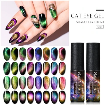 

Nail Vision 7D Chameleon Cat Eye Nail Gel Magnetic Soak Off UV LED Nail Polish Gel Varnish Semi Permanent Manicure Gel Lacquer
