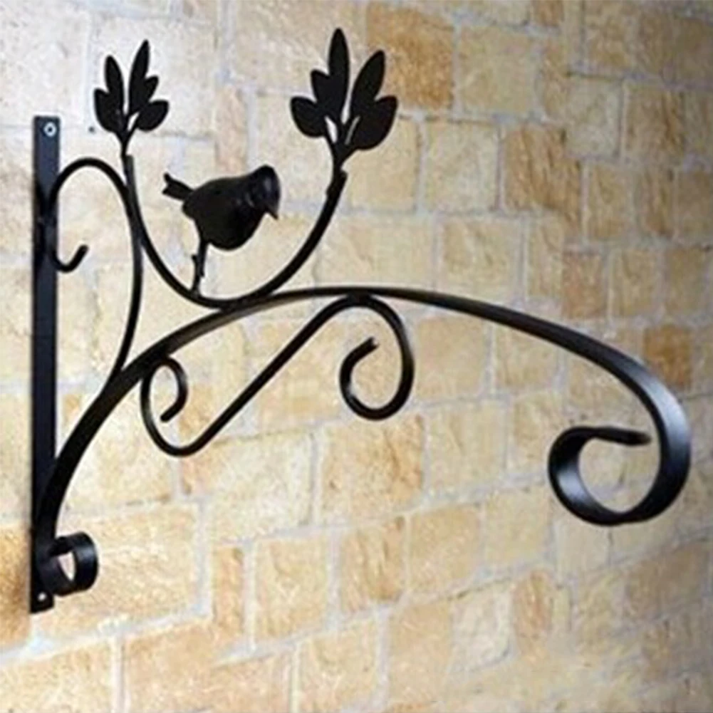 

Decor Stand Garden Landscaping Flower Pot Holder Wall Mounted Bracket Romantic Iron Hanging Basket Plants Animal Shape Bathroom