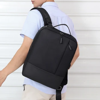 

Hot Selling Men Backpack Bag Large Capacity Zipper USB Charging Port for Laptop Travel Business -B5