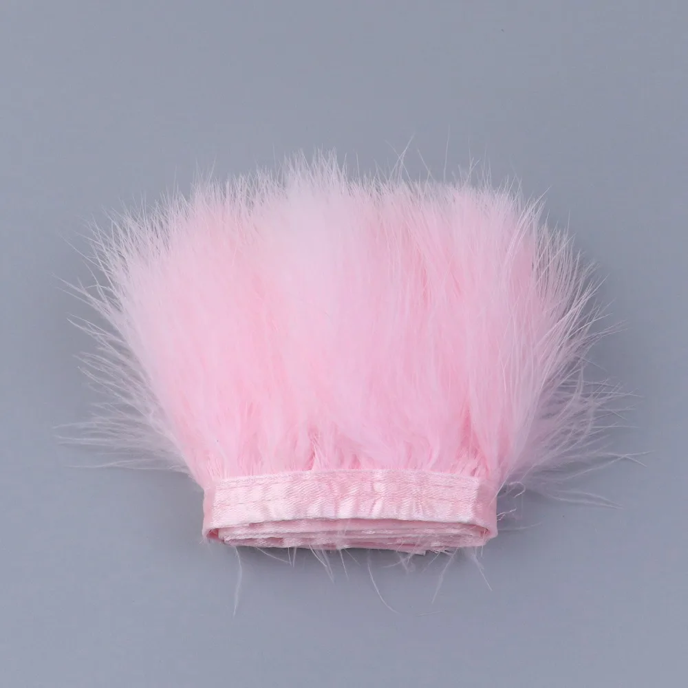 HB0401024 8-10cm pink marabou feather fringe 1