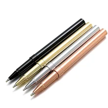 Ручки-роллеры, подарочный набор, металлические ручки-роллеры, гелевые колпачки s, черные ручки-колпачки с мелкими точками, розовое золото, офисный Декор(4 упаковки