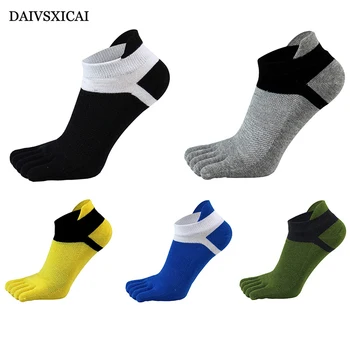 

1Pairs/lot=2pieces Five Finger Socks Fashion Mens Sports Autumn Casual Split Toe Five Fingers Mesh Male Socks