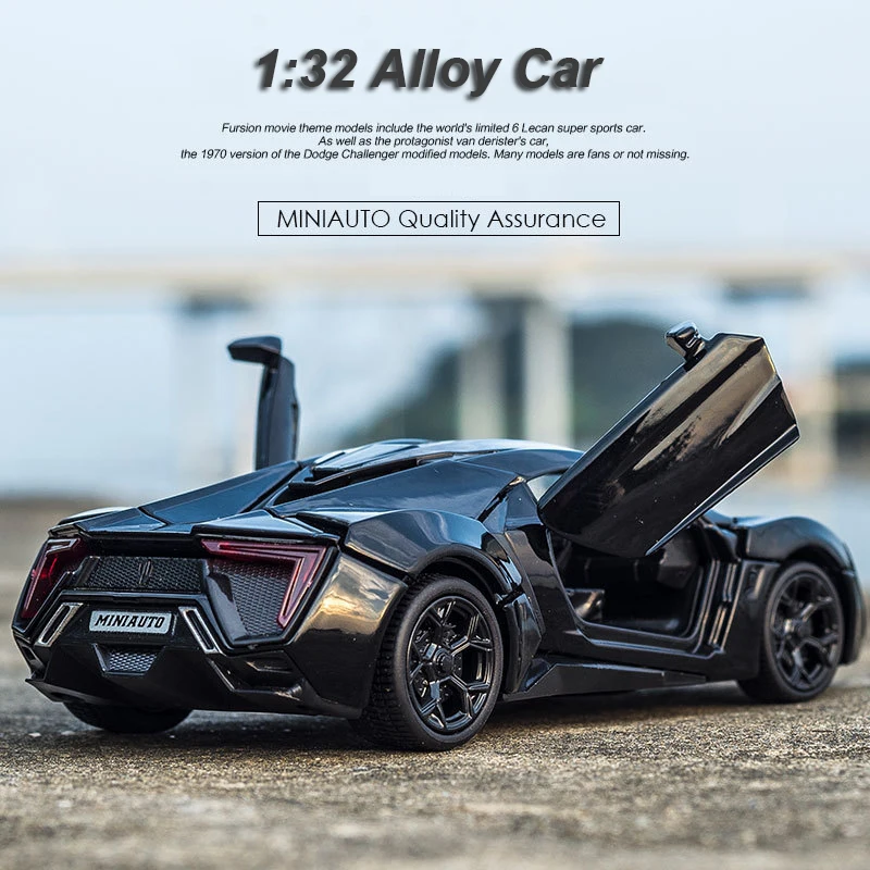 

MEOA 1:32 Lykan Hypersport Alloy Car With Simulation Lights/Sound Pull-back Function Fast And Furious Diecasts & Toy Vehicles