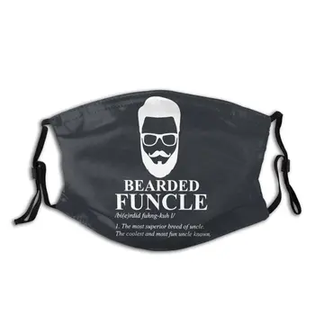

Funcle Unisex Reusable Face Mask with Filter bearded funcle Anti Haze Dustproof Mask Respirator Mouth Muffle