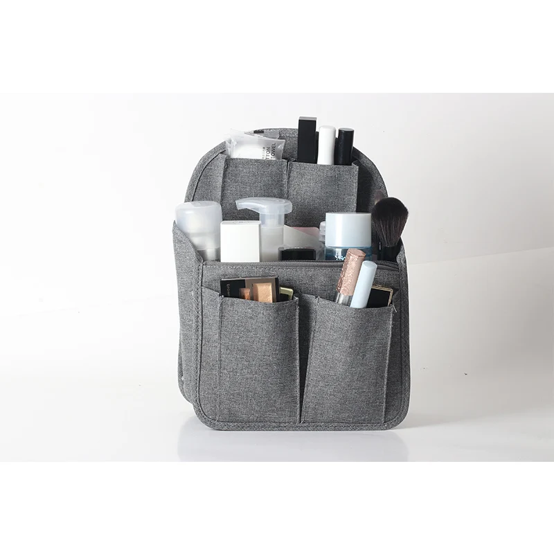 Gray-Bag HMUNII органайзер для рюкзака, кошелек для путешествий, Сумка с несколькими карманами, сумка-Органайзер, регулируемая дорожная сумка для хранения для мужчин и женщин - Цвет: Gray-Bag
