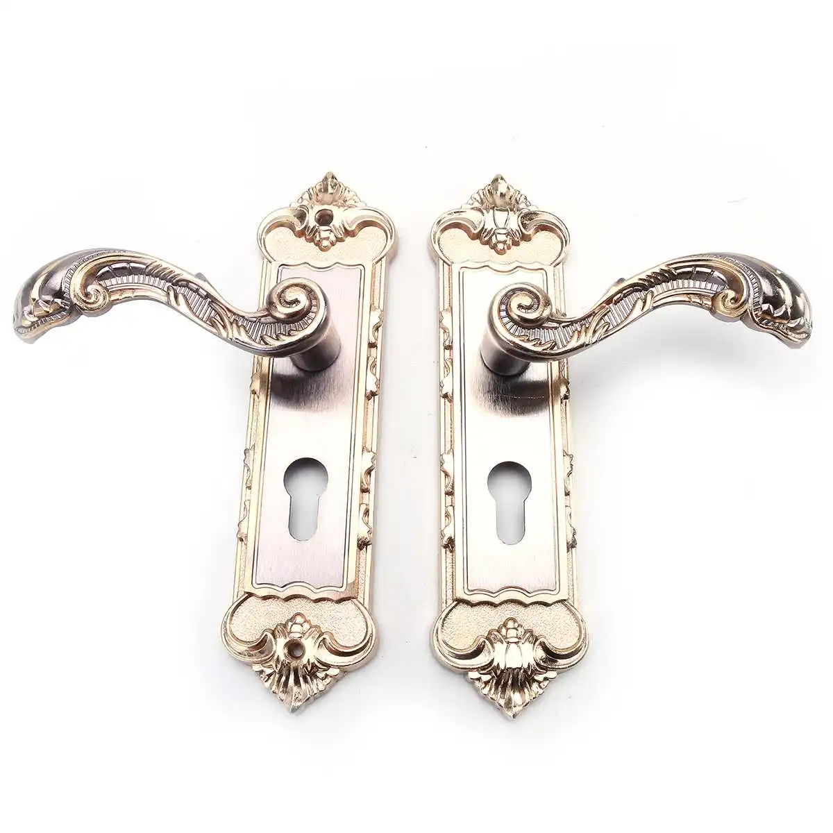 Fashion Antique Security Home Door Entry Handle Dual Latch Locks Set with 3 Keys