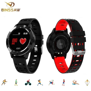

BINSSAW Tempered Glass Smart Watch Activity Fitness Tracker Heart Rate Monitor Wristband Men Women Sport Color Screen Watches