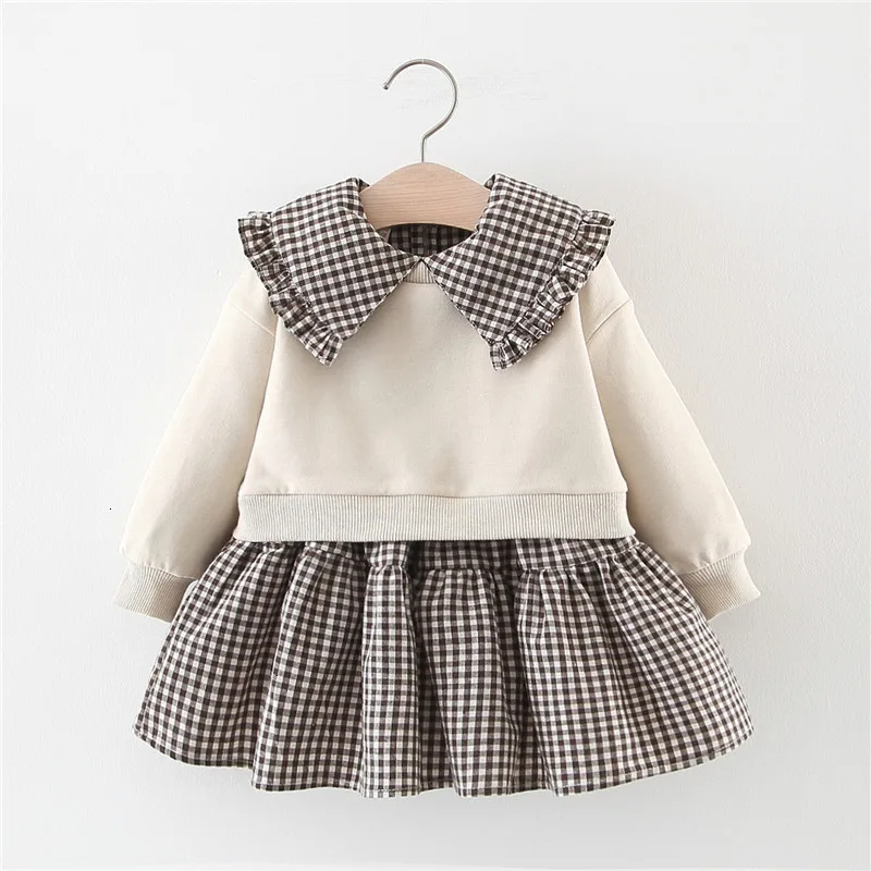 

Girls Dress 2019 Autumn Winter Clothes Lattice Kids Girls Dresses For Children Girls Princess Cotton Christmas Dress