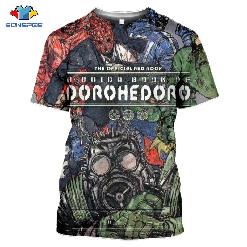 Футболка Dorohedoro с 3D рисунком темной маски ужаса для мужчин и женщин Топ в стиле