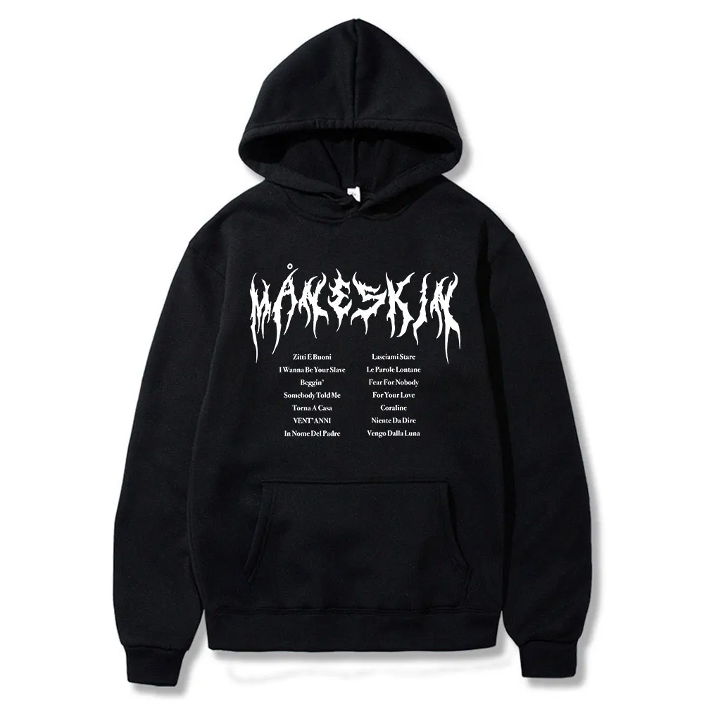Maneskin Unisex Streetwear Hoodie Men\'s Hooded Sweatshirts Branded Men\'s Clothing Fashion Oversized Hoodies Tops Clothes