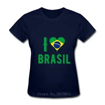 

I Love Brasil Brazil flag Printed T shirt women 2020 Fashion Short Sleeve Brand T-shirt Funny Brazilian flag Tops Hispter Tees