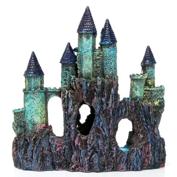 

Artificial Resin Castle Shape Aquarium Fish Bowl Landscaping Cave Decoration Aquarium Cave Decoration