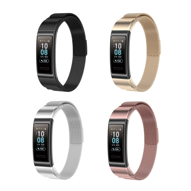 Стальной сменный Миланский ремешок для huawei Band 3 Pro магнитный ремешок для часов