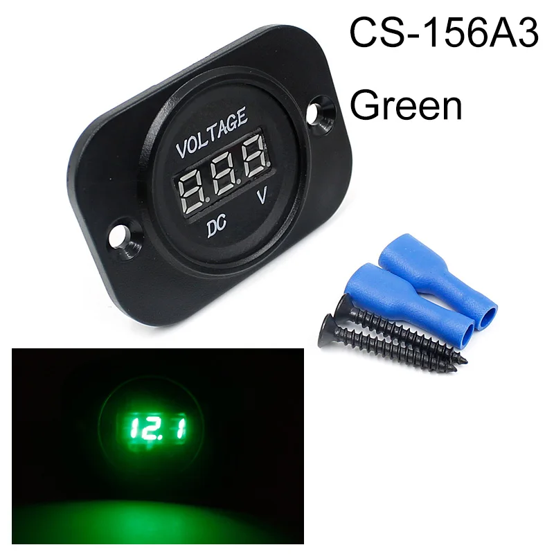 12 V-24 V GM автомобиль мотоцикл модифицированный вольтметр светодиодный цифровой Дисплей полосы Flxed доска DC вольтметр переменного тока для автомобиля мотоцикла RV - Цвет: 1 Pcs