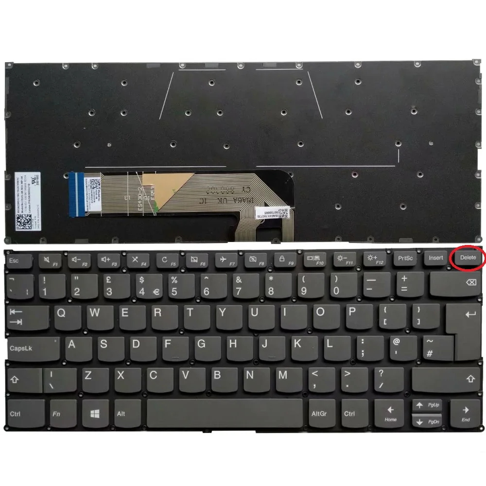 Клавиатура для ноутбука LENOVO Yoga 730 13IKB 13IWL 15IKB 15IWL без подсветки|Клавиатуры замены| |