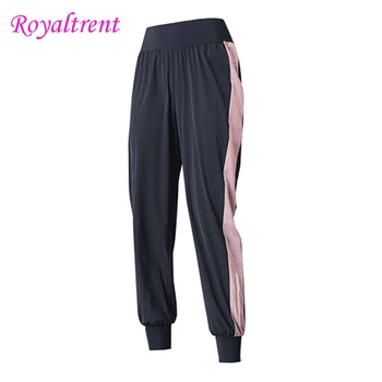 

New Sports Pants Women Loose Casual Beam Harem Pants Thin Side Stitching Yoga Fitness Pants Running Pants