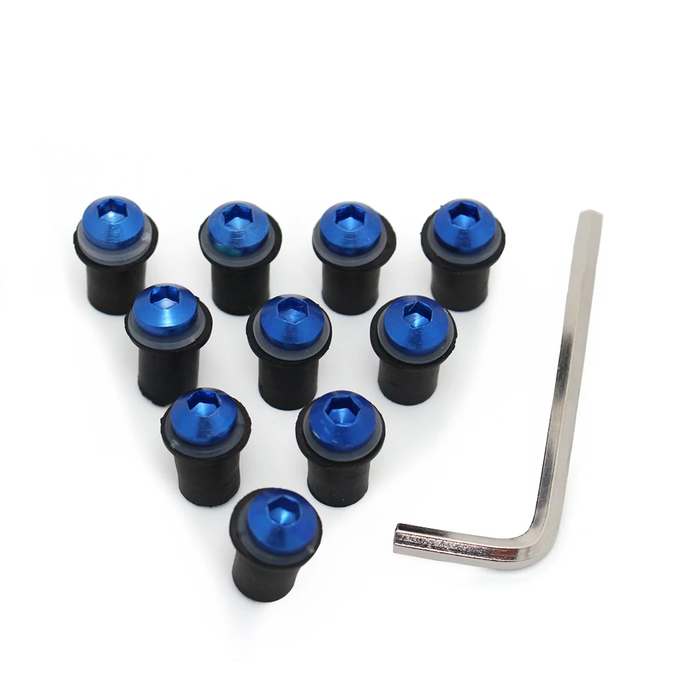 

Motorcycle Aluminum Fasteners Windscreen Bolts For Kawasaki ER-6F Ninja 650r 2006 - 2019 07 08 09 10 11 12 13 14 15 Blue