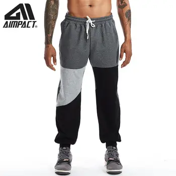 

Aimpact Patchwork Cotton Pants for Men New Fashion Casual Sweatpants Male Sport Running Jogging Track Pants Fit Trousers AM5213