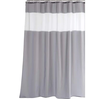 

Shower Curtain Grey and White 72 x 72 Inch, Fabric Shower Curtain