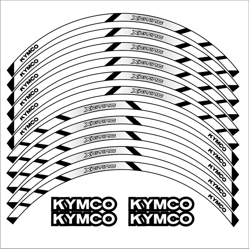 Высокое качество 12 шт. подходят колеса мотоцикла стикер полоса светоотражающий обод для KYMCO XCITING