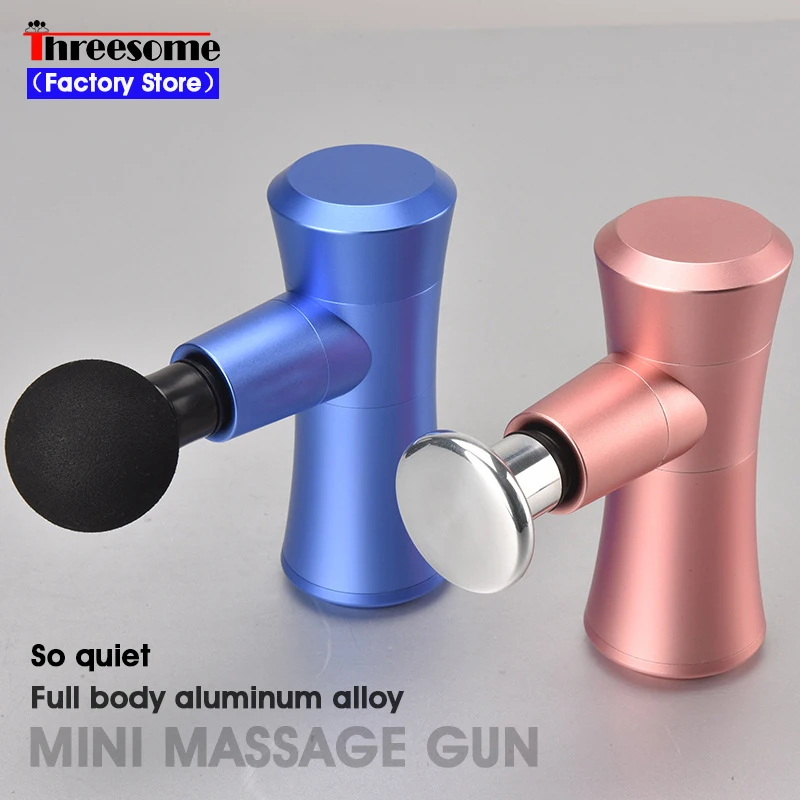 

Mini massage gun deep muscle vibration to relieve pain relax lose weight silent USB charging aluminum alloy material Fascia gun