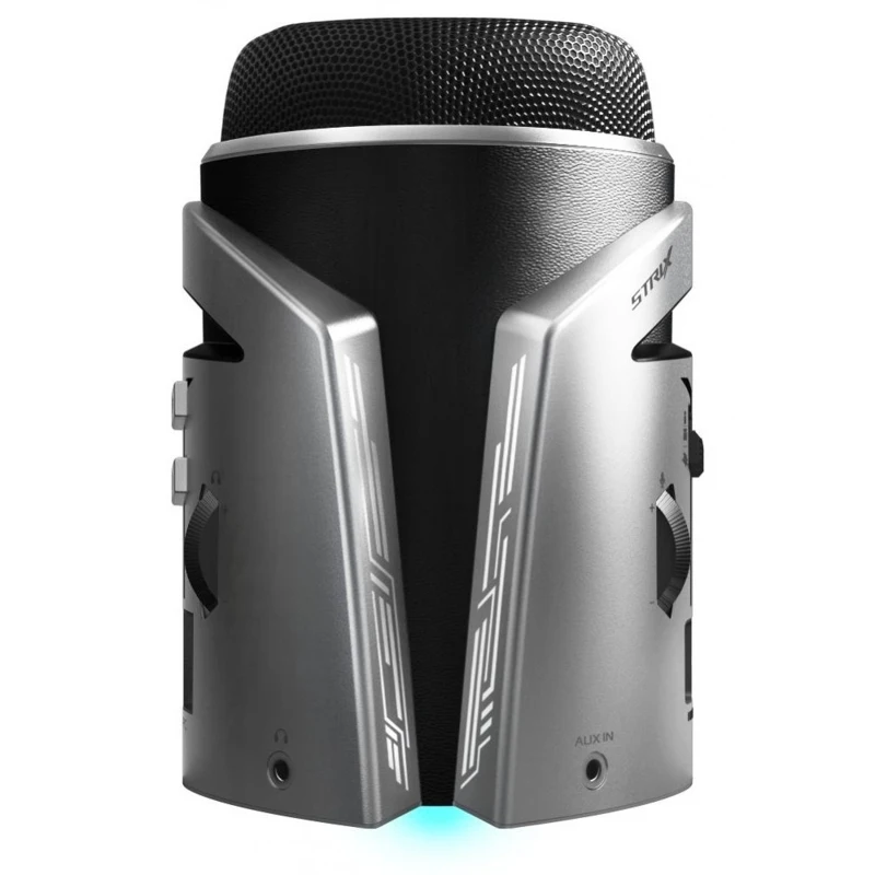 Игровой микрофон ASUS ROG Strix Magnus конденсаторный, USB/mini jack 3.5 мм, 20-20000 Гц,-35 дБ, с подсветкой, серебристый