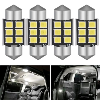 

4Pcs C5W 36mm CANBUS Festoon LED 2835SMD Dome Light Car Interior Lighting for BMW E46 1998-2005 E60 2008-2010 12V 6000k White