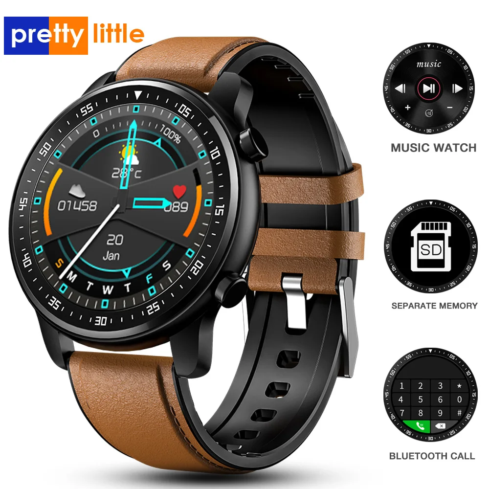 Смарт часы PMTI Music для мужчин с функцией Bluetooth водонепроницаемые фитнес трекер