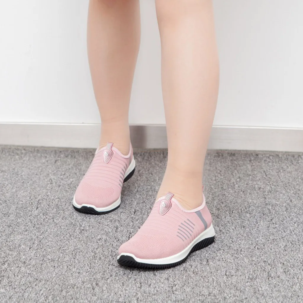KANCOLLE/женские модные повседневные дышащие кроссовки из сетки для отдыха удобные уличные кроссовки без шнуровки 104#4