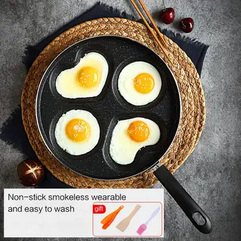 

Maifanitum Four-hole Omelette Pan Portable Household Mini Omelette Pan Not Sticky