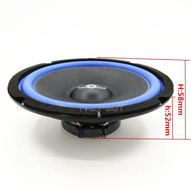 I KEY BUY 2pcs/Lot 165mm 6.5 Inch Paper Cone Full Range Speaker Car Audio System 4 Ohm 150W Blue Foam Edge Midrange