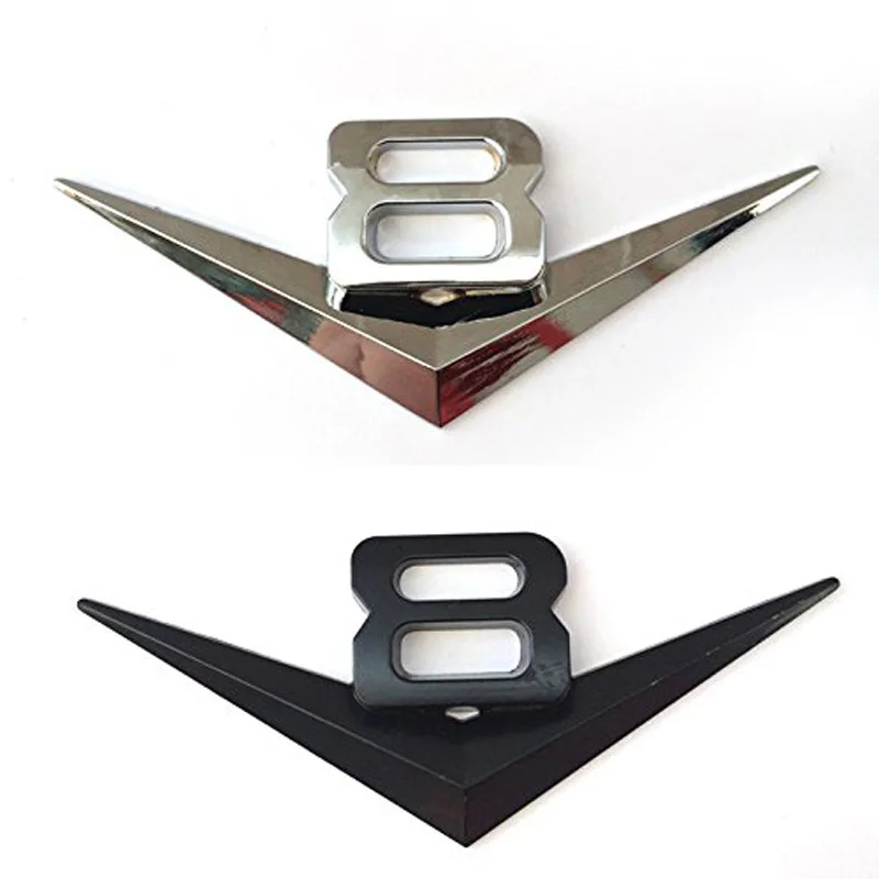 Set Of 2 Chrome Metal Turbo T Emblem Badges - Car Trunk Tailgate Decal Stickers