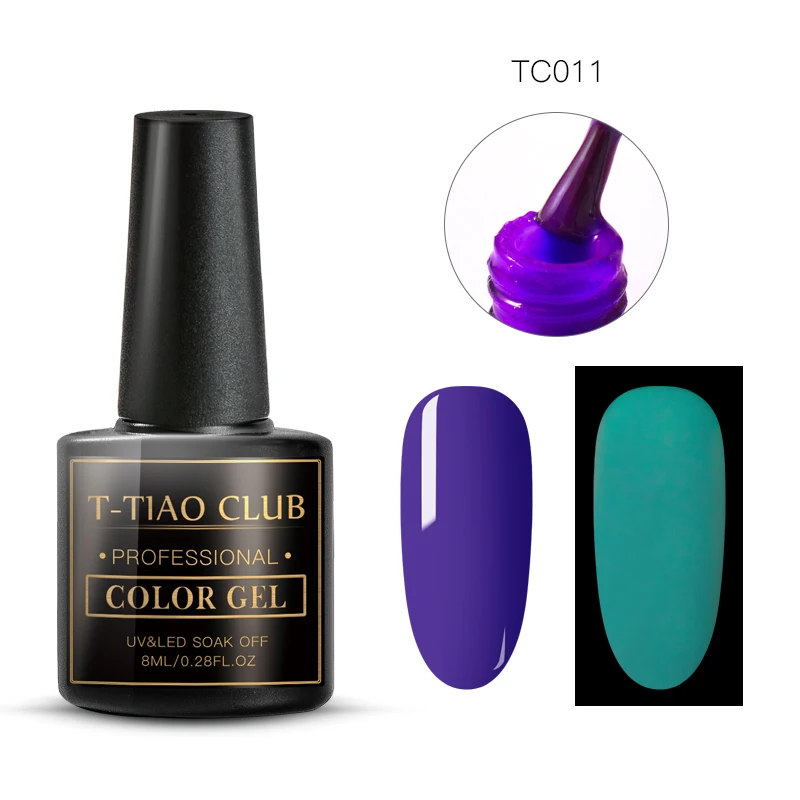 T-TIAO CLUB 8 мл светится в темноте УФ-гель для ногтей флуоресцентный светящийся УФ замочить от длительного действия Гель-лак для ногтей - Цвет: FS06500
