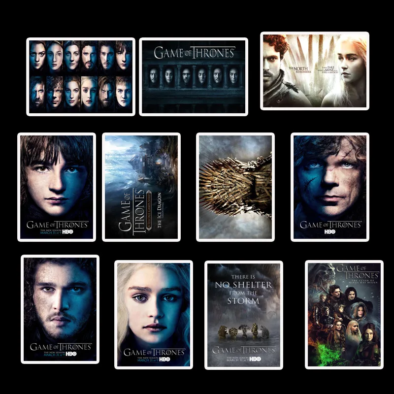25PCS U.S. drama Game of Thrones stickers Graffiti Stickers for Luggage Skateboard phone loptop Bicycle Wall Guitar Scrapbooking
