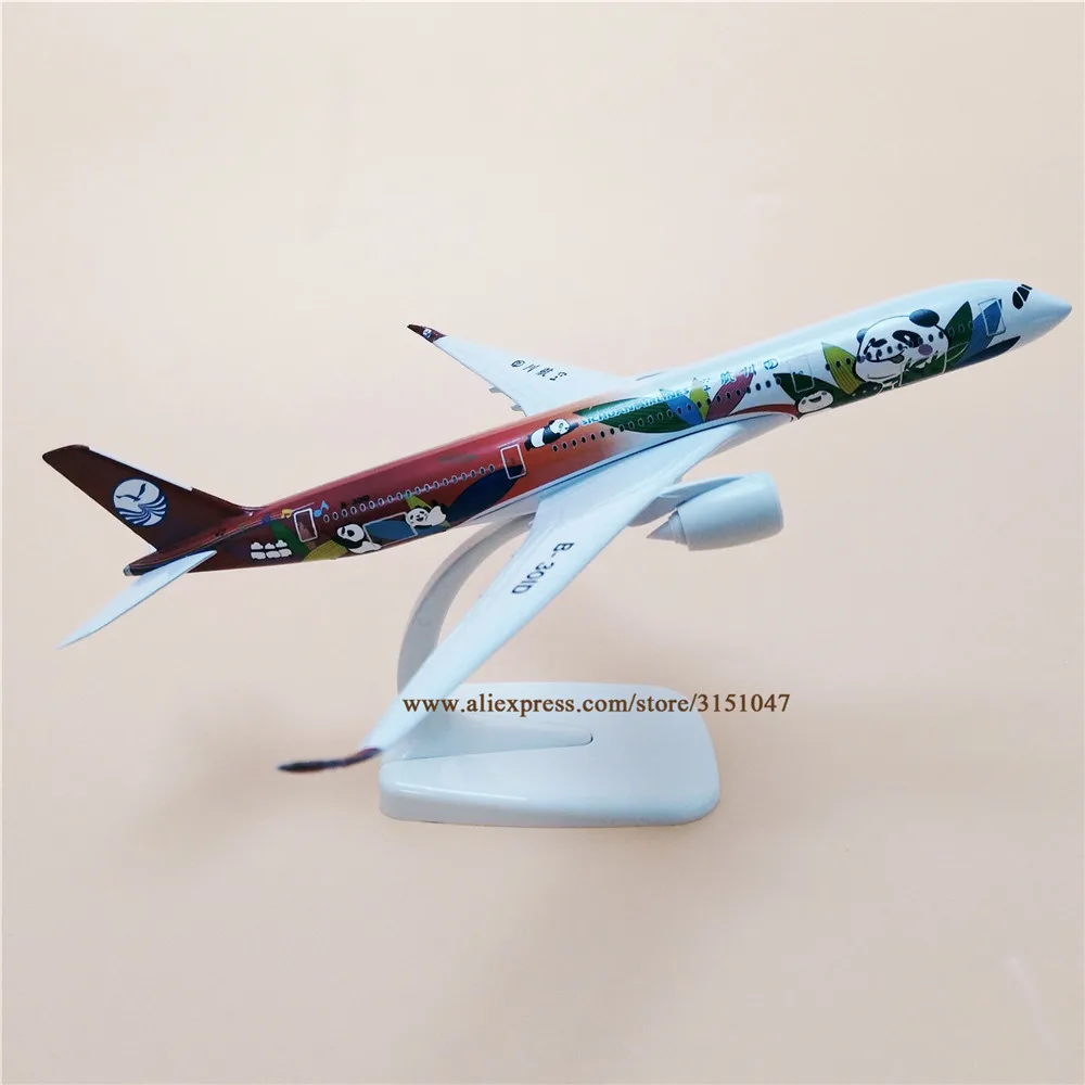 20 см сплав металл воздух Китай Sichuan Airbus 350 A350 мультфильм панда модель самолета авиакомпания модель самолета подарки