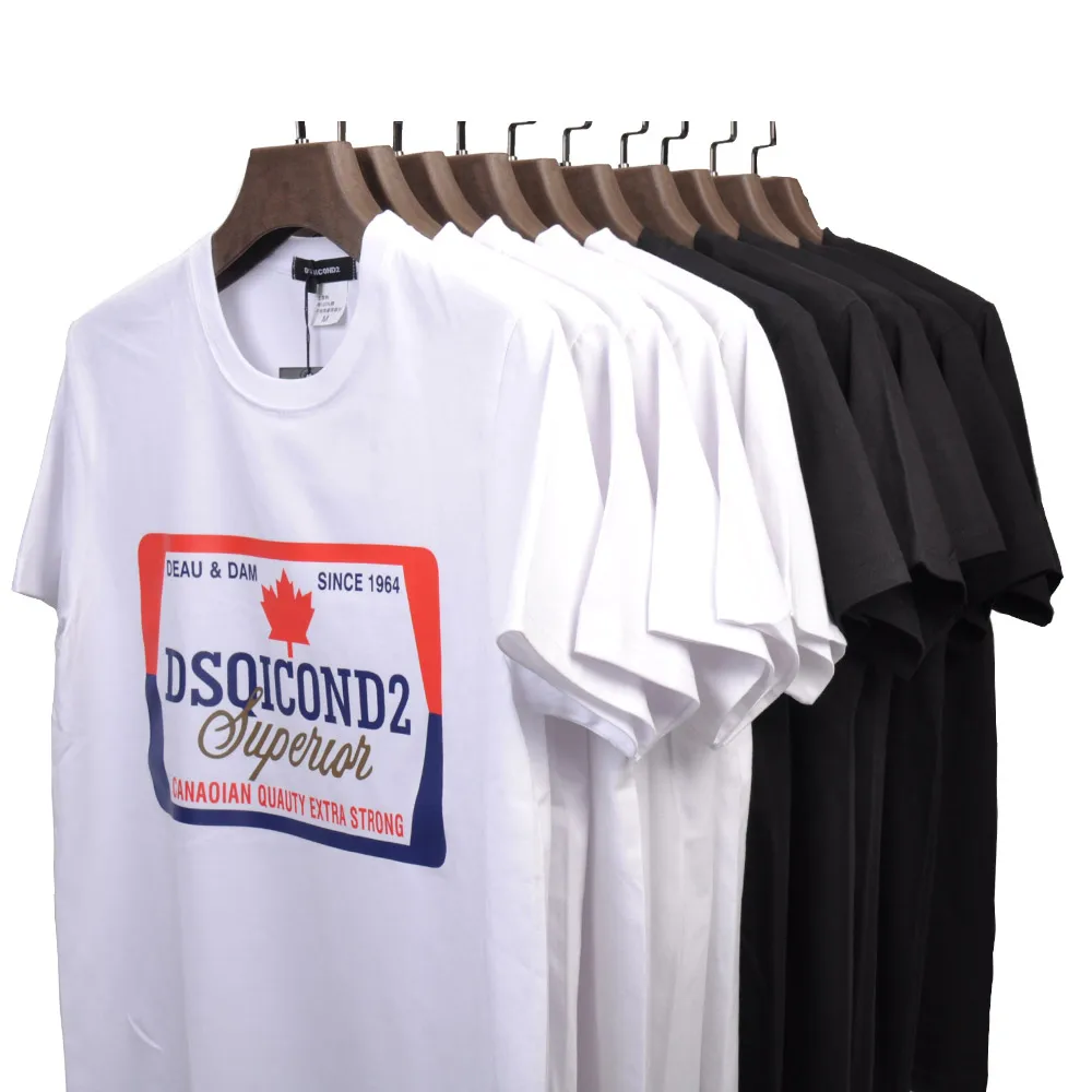 

DSQICOND2 Summer Tees Men's T Shirt Short Sleeves Men Tops Print 100%Cotton Fashion Tide Casual Loose Couple Short Sleeve Tees