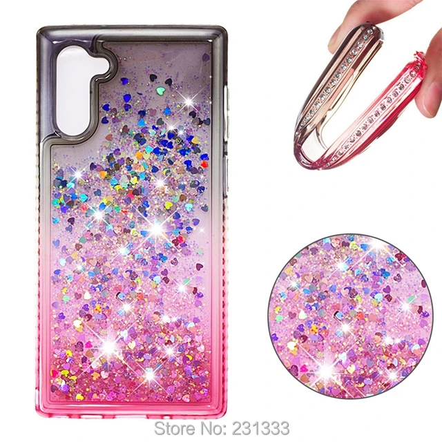 

Liquid Quicksand Diamond Bling Soft TPU Case For Samsung Galaxy NOTE 10 PRO For Huawei P20 LITE 2019 Glitter GEL Cover Skin 1pcs