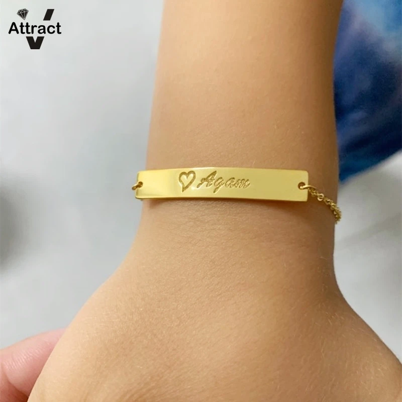 childrens gold name bracelet