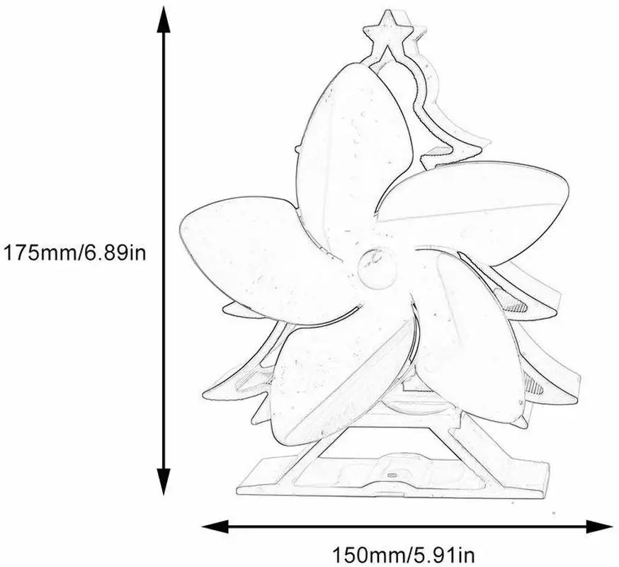 Yooap вентилятор для камина Рождественская елка цветной вентилятор охлаждения Умный вентилятор для камина аксессуары для камина