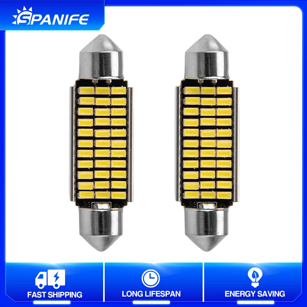 Spanife 2 шт. Canbus 41 мм 12В 24В C5W 3014 LED 33SMD Автомобильная фестон шаг вежливости чтение