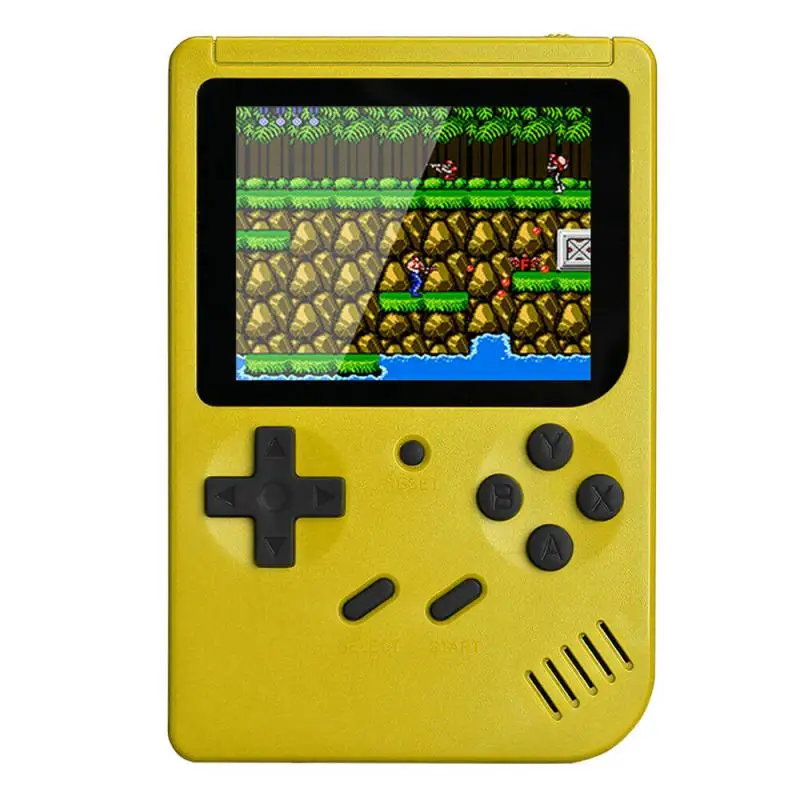 Yellow 500 в 1 Ретро видео игровая консоль портативная игра портативная игровая консоль плеер продвижение сохранение/загрузка MicroSD карты внешняя - Цвет: Yellow