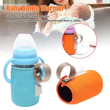 

With Handle Car Safety Nursing Outdoor USB Heating Baby Bottle Warmer Insulation Cover Neoprene Travel Portable Home Office