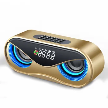 

M6 Bluetooth Speaker LED Flash Wireless Loudspeaker FM Radio Alarm Clock TF Card Support Select Songs By Number Cool Owl Design