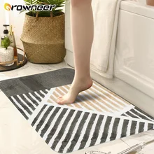 Tapete de banheiro anti derrapante listra padrão absorvente banheira piso lateral chuveiro sala capacho simplicidade moderna decoração para casa