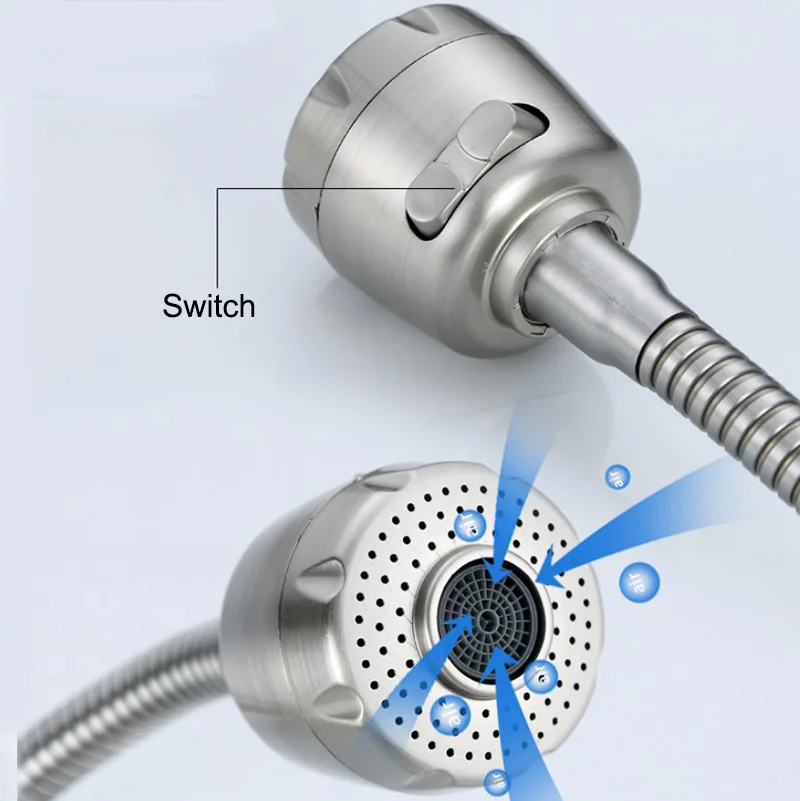 Кухонный кран классический длинный рот горячей и холодной воды шейкер из